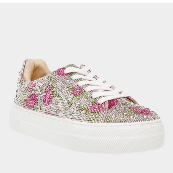 Betsy Johnson Sidny Floral Sparkly Sneaker - Picture 4 of 4
